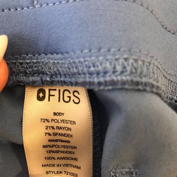 FIGS - WOMEN'S SMALL -BLUE ELASTIC WAIST TECHNICAL COLLECTION SCRUB PANTS - Picture 5 of 5